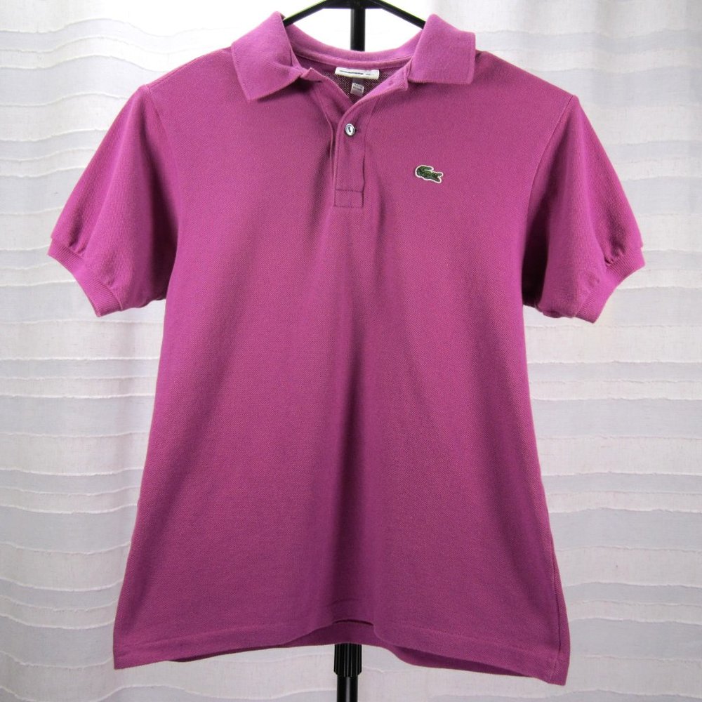 Lacoste Kids' Regular Fit Petit Pique Polo in Purple - 12